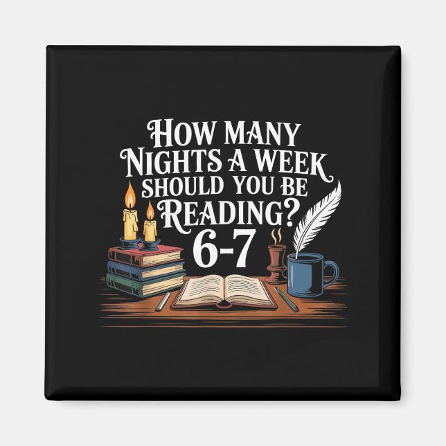 67 Nights Reading Meme For Bibliophiles Englieache Magnet (Framsidan)