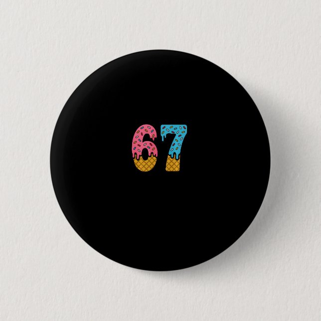 67 Number Six Seven Alpha Slang Glassis Drip Rolig Knapp (Framsida)
