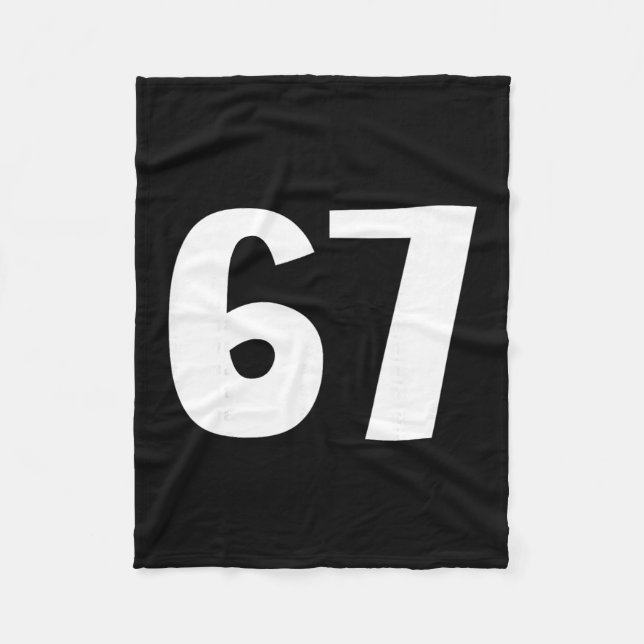 67 Number Sixty-seven Funny Meme Six Seven Matchin Fleecefilt (Framsidan)