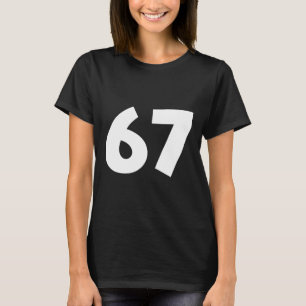 67 Nummer Roligt Sex Sju Meme Skola Tonåringar Bar T Shirt