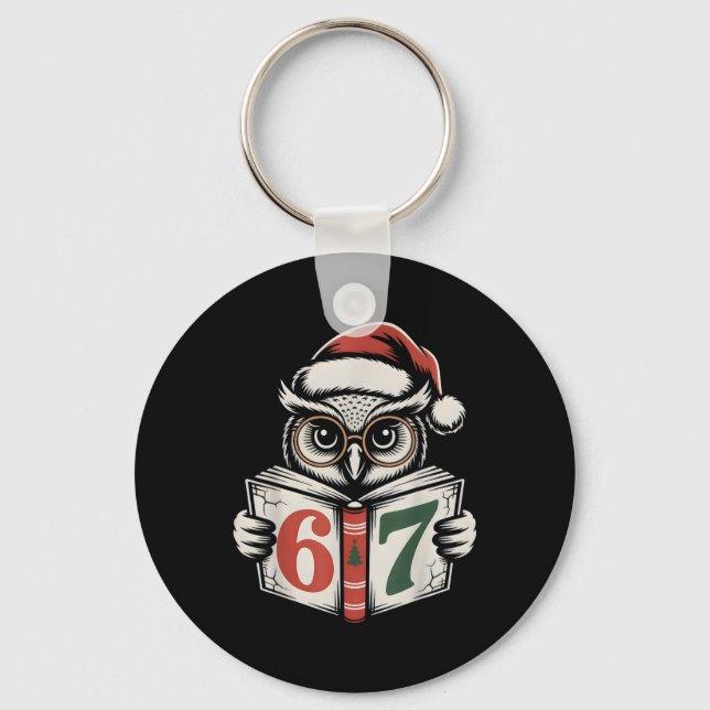 67 Nummer Uggla Jul Internet Meme Högtid  Nyckelring (Framsida)