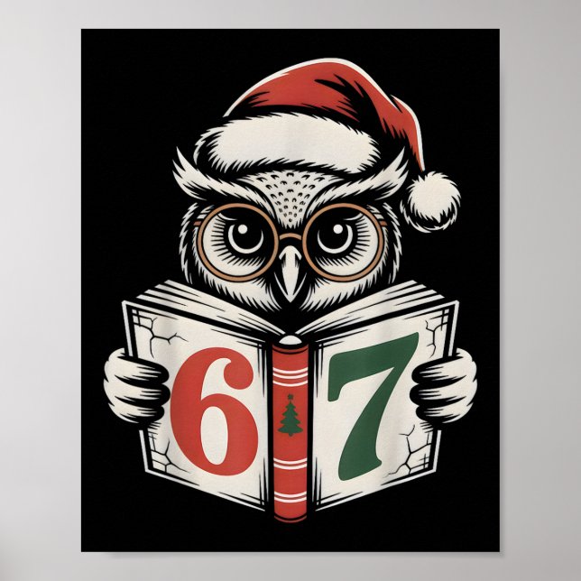 67 Nummer Uggla Jul Internet Meme Högtid  Poster (Framsidan)