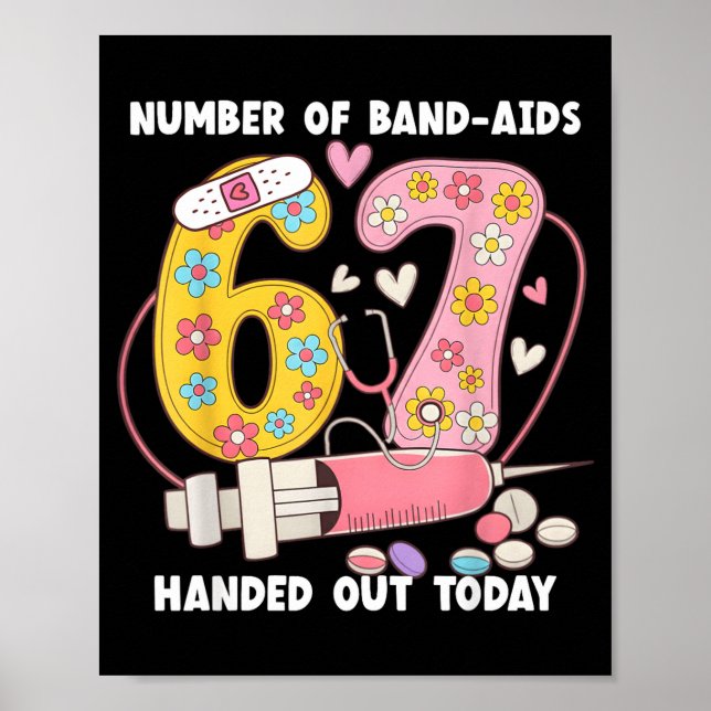 67 Nurse Meme Funny Six Seven Nursing Medical Scho Poster (Framsidan)