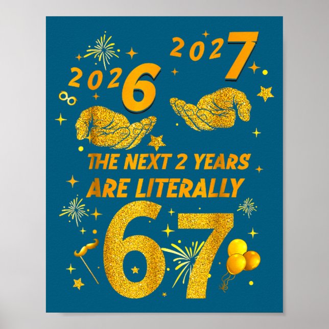 67 Nya 2026 Roliga Pojkar Barn Nyårsafton Fest 6  Poster (Framsidan)