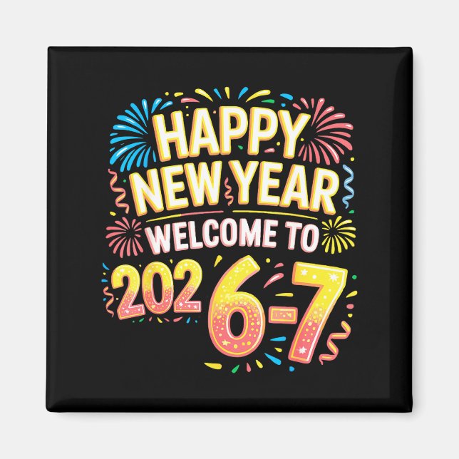 67 Nyårsafton - Gott Nytt År 2026-7 Rollig 67 Magnet (Framsidan)