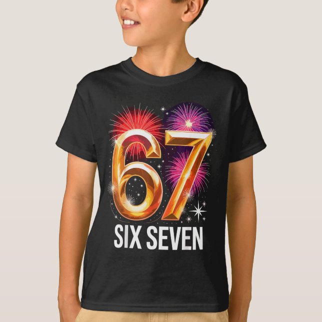 67 Nyårsfest Pyjamas Tröja 6 7 Meme 67 20 (Framsida)