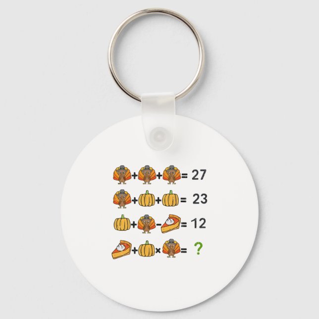 67 Order Operation Matematiklärare Thanksgiving Tu Nyckelring (Framsida)