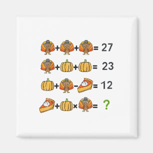 67 Order Operation Turkiet Math Lärare Thanksgivin Magnet
