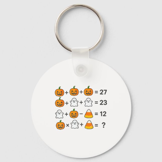 67 Order Operations Math Lärare Halloween Kostym Nyckelring (Framsida)