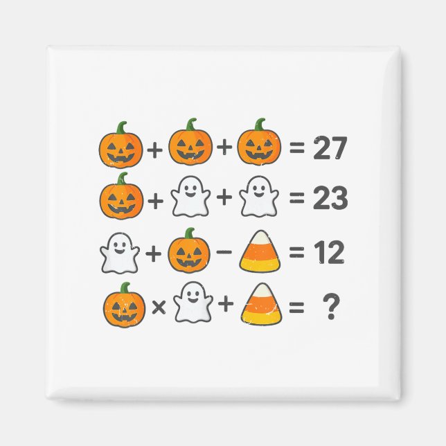 67 Order Operations Math Teacher Halloween Costume Magnet (Framsidan)