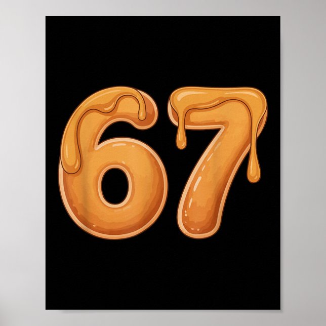 67 Pancake Meme Funny Six Seven Slang  Poster (Framsidan)