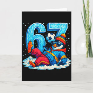67 Pingvin Fotboll Roligt Vinter Meme Present _1  Kort