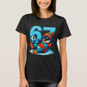 67 Pingvin Fotboll Roligt Vinter Meme Present T Shirt