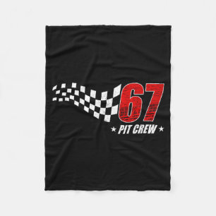 67 pitcrew sex sju racing födelsedag tävlingsbil p fleecefilt