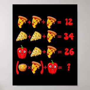 67 Pizza Meme Math Logikpussel Poster