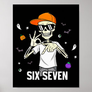 67 Pojkar Skelett Roligt Sex Sju Gen Alpha Hallowe Poster