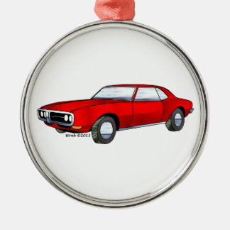 67 Pontiac Firebird Julgransprydnad Metall
