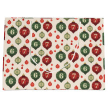67 Retro Christmas Ornament Wrapping Paper 