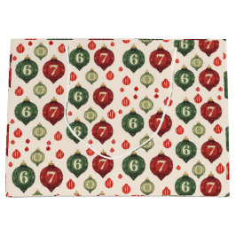 67 Retro Christmas Ornament Wrapping Paper 