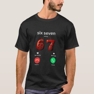 67 Ringar Är Roligt Meme 67 Dumt Ai Apple Brainro T Shirt