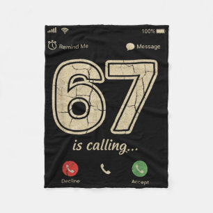 67 Ringar Roligt Gen Z Slang Meme Telefon Skärm Fleecefilt