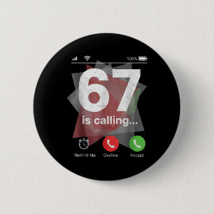 67 Ringar Roligt Gen Z Slang Meme Telefon Skärm Knapp