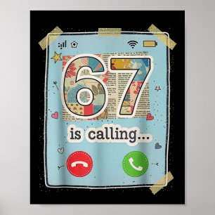 67 Ringar Roligt Gen Z Slang Meme Telefon Skärm Poster