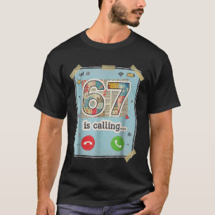 67 Ringar Roligt Gen Z Slang Meme Telefon Skärm  T Shirt
