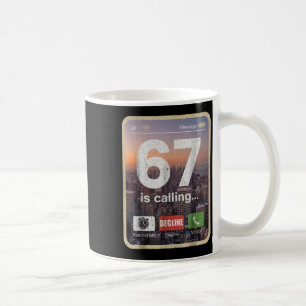 67 Ringde Roligt Gen Z Slang Meme Telefon Skärm Kaffemugg