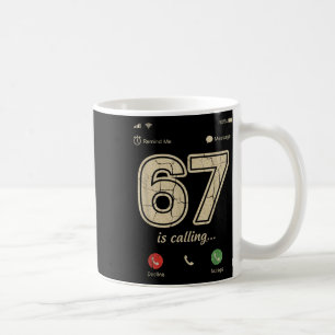 67 Ringde Roligt Gen Z Slang Meme Telefon Skärm Kaffemugg