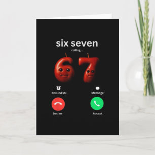 67 Ringde Roligt Meme 67 Dum AI Apple Brainro Kort
