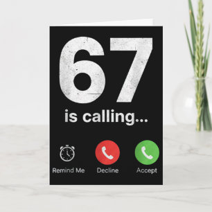 67 Ringer Roligt Gen Z Slang Meme Telefon Skärm  Kort