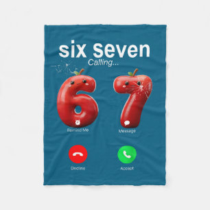 67 Ringer Roligt Meme 67 Acceptera Dumma Sex Sju Fleecefilt