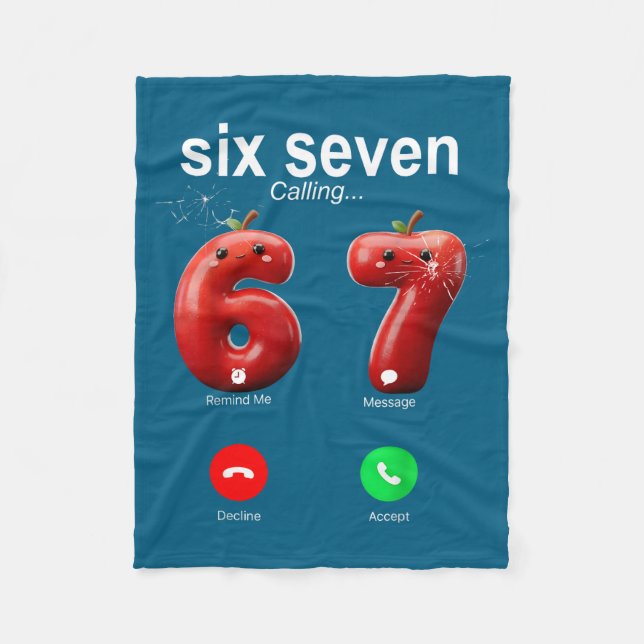 67 Ringer Roligt Meme 67 Acceptera Dumma Sex Sju Fleecefilt (Framsidan)