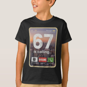 67 Ringt Roligt Gen Z Slang Meme Telefon Skärm  T Shirt