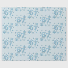 67 Rolig 6 7 Sex Sju Snöflinga Jul Vinter Presentpapper