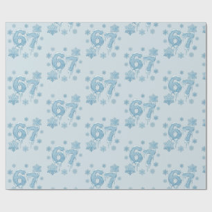 67 Rolig 6 7 Sex Sju Snöflinga Jul Vinter Presentpapper