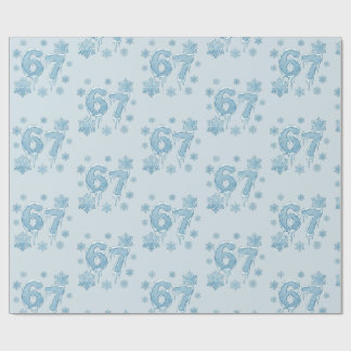 67 Rolig 6 7 Sex Sju Snöflinga Jul Vinter Presentpapper