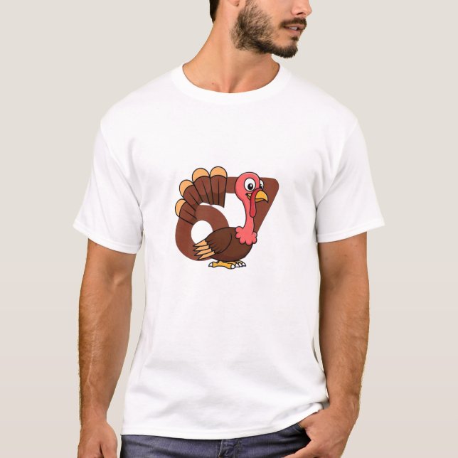 67 rolig kalkon påsk t shirt (Framsida)