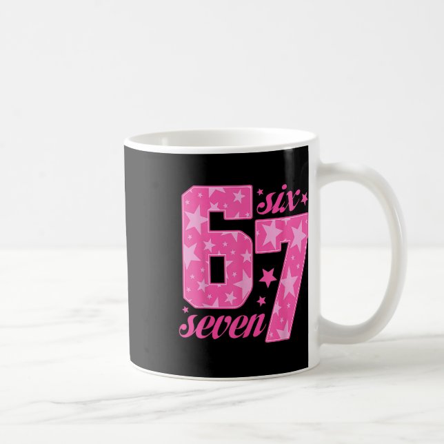 67 rolig meme rosa tjej  kaffemugg (Höger)