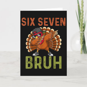 67 rolig Thanksgiving Six Seven Meme Turkos Barn B Kort