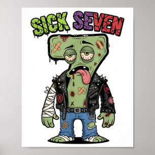 67 Rolig Zombie Sex Sju Humor Meme Brainrot Sjuk Poster