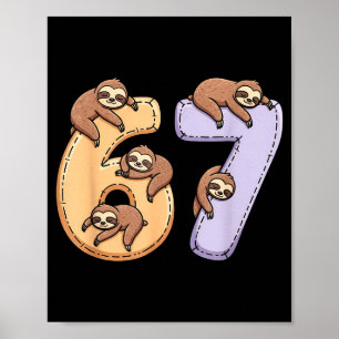 67 Roliga Djur 67 Hjärnruttna Ungdomar Barn Sengån Poster
