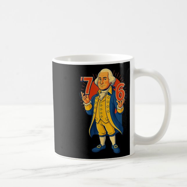 67 roliga George Washington Meme Six Seven Gen Alp Kaffemugg (Höger)