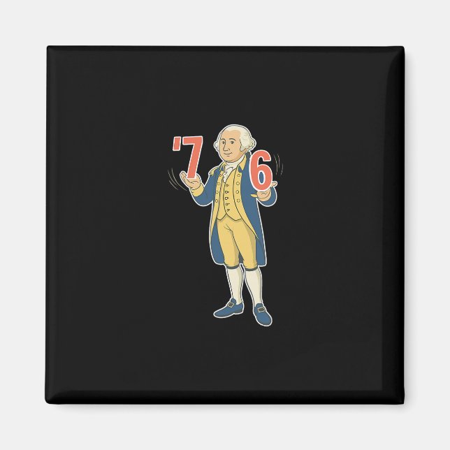 67 Roliga George Washington Meme Six Seven Gen Alp Magnet (Framsidan)