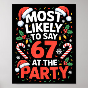 67 roliga julmemes som troligen säger 67 på T Poster