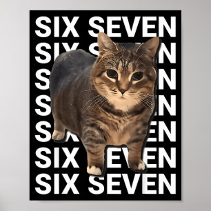 67 Roliga Katt Sex Sju Meme Gen Z Alpha Humor Anim Poster
