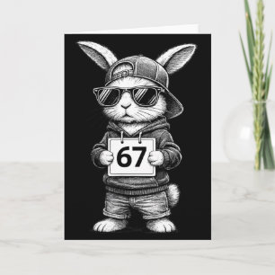 67 roliga Six Seven Gen Meme Kanin Bunny Singlar E Kort