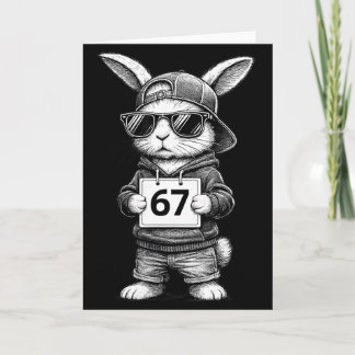 67 roliga Six Seven Gen Meme Kanin Bunny Singlar E Kort