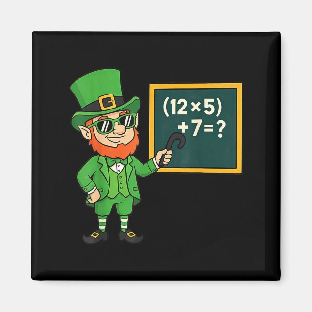 67 roliga St Patricks Day Math Lärare Meme Sex Sju Magnet (Framsidan)